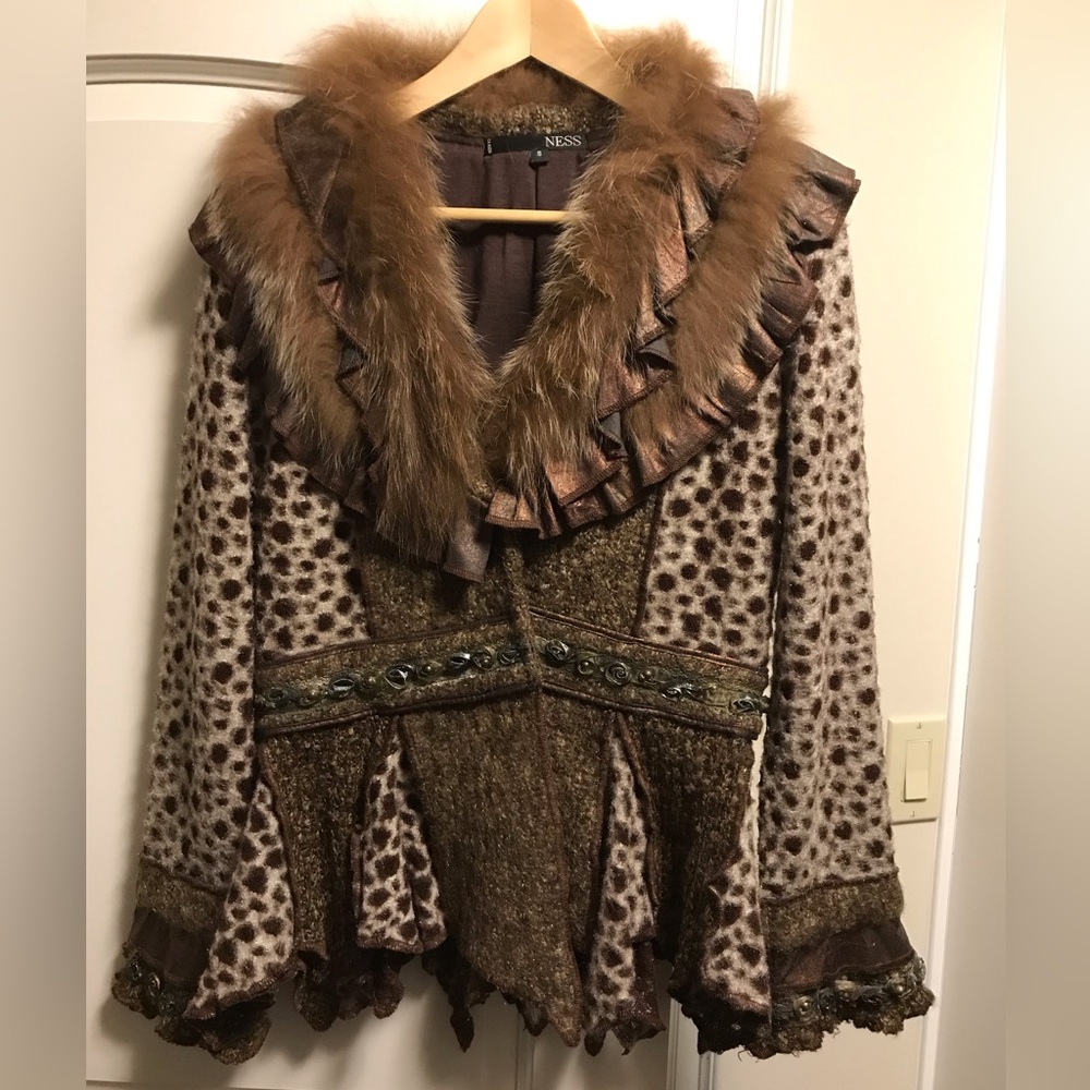 Mixed media blazer